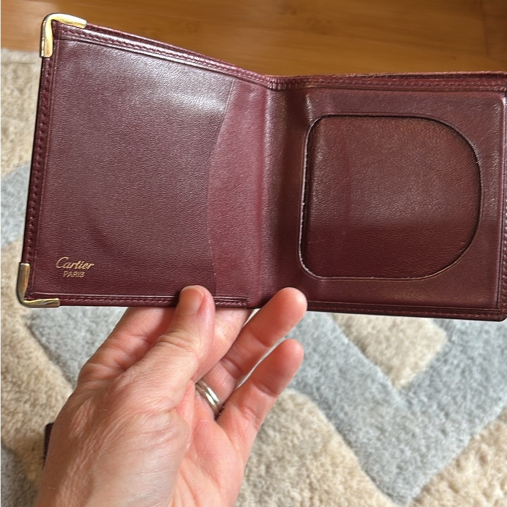 Cartier Burgundy Leather Billfold